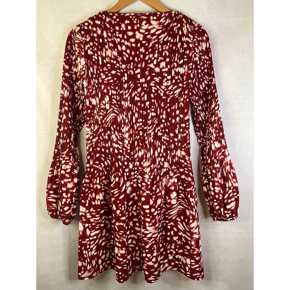 Maje Rocker Shift Dress Red White Sz 1 / US Sz S - Picture 4 of 11